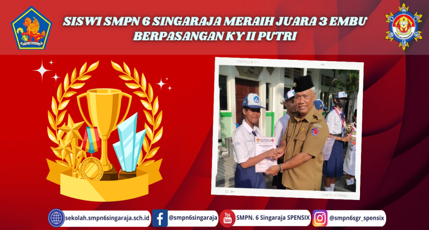 SISWI SMPN 6 SINGARAJA MERAIH JUARA 3 EMBU BERPASANGAN KY II PUTRI