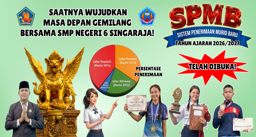 ???? Saatnya Wujudkan Masa Depan Gemilang Bersama SMP Negeri 6 Singaraja! ????
