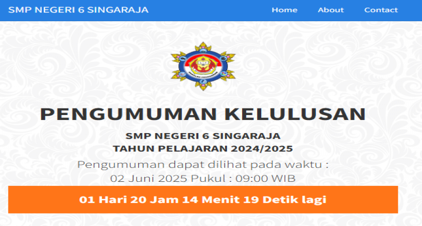 Pengumuman Kelulusan Kelas IX SMP Negeri 6 Singaraja Tahun pelajaran 2024/2025