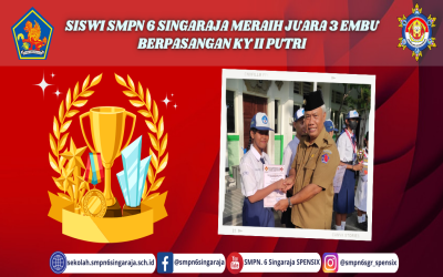 SISWI SMPN 6 SINGARAJA MERAIH JUARA 3 EMBU BERPASANGAN KY II PUTRI