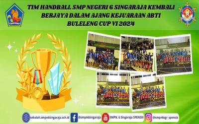 TIM HANDBALL SMP NEGERI 6 SINGARAJA KEMBALI BERJAYA DALAM AJANG KEJUARAAN ABTI BULELENG CUP VI 2024